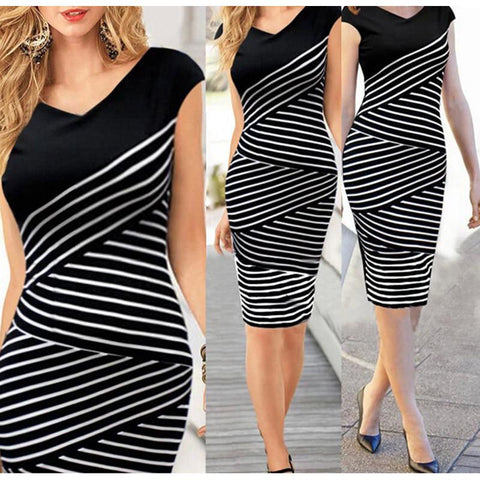 Bodycon Pencil Midi Dresses - Girl Stylo