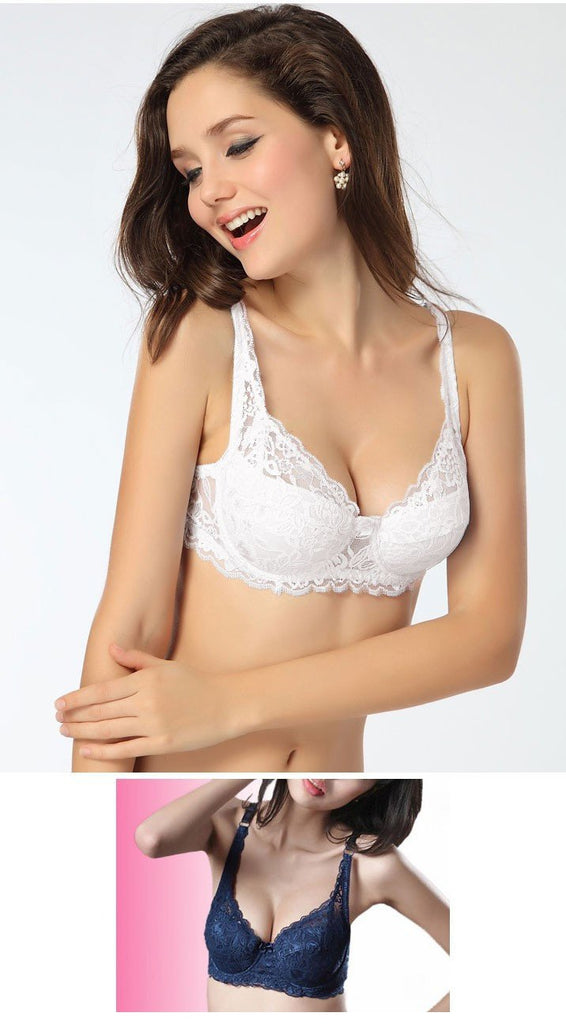 Intimate Ladies Sexy Underwired Non Padded White Sheer Lace Bra