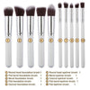 BIG SALE on 10 Piece Pro Makeup Brush Set (White) - Girl Stylo