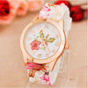 Big Sale On Fashion Women Watches Reloj Rose Flower Print - Girl Stylo