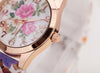 Big Sale On Fashion Women Watches Reloj Rose Flower Print - Girl Stylo