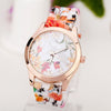 Big Sale On Fashion Women Watches Reloj Rose Flower Print - Girl Stylo