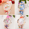 Big Sale On Fashion Women Watches Reloj Rose Flower Print - Girl Stylo