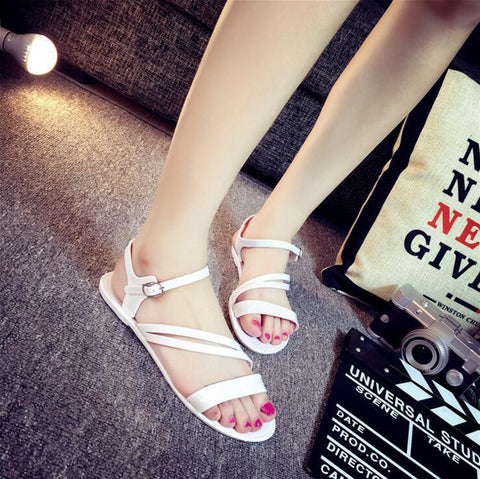 BIG SALE On New Rome Beach Sandals Slip Flat Fashion - Girl Stylo