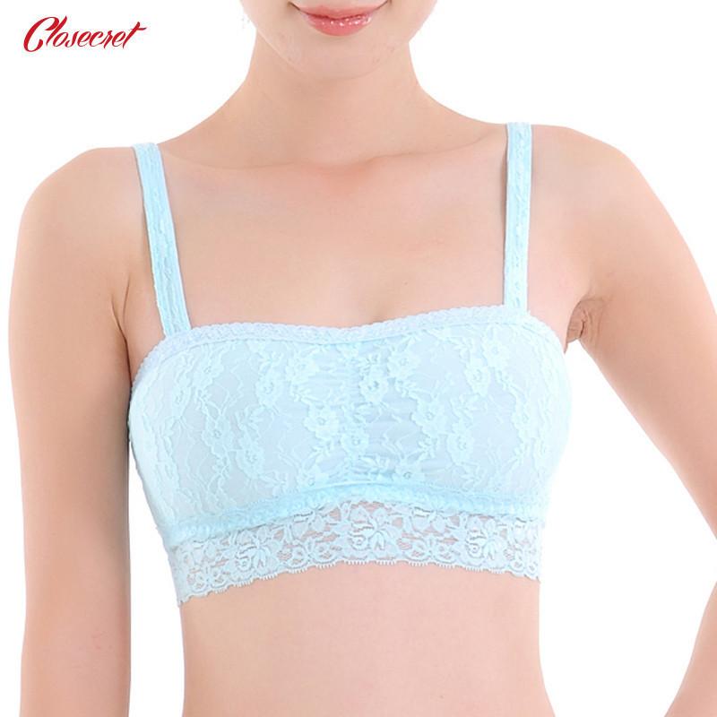 Shop Generic Brand Lingerie Comfort Lace Crop Top Ultra-thin Wire