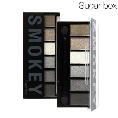 Sugar Box 6 Colors Eyeshadow Palette Glamorous Smokey EyeShadow - Girl Stylo