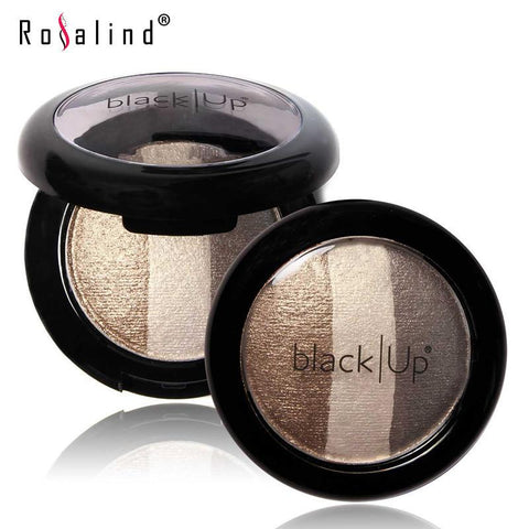 Black|Up High Quality 3 Colors Professional Nude Glitter Eyeshadow Palette - Girl Stylo