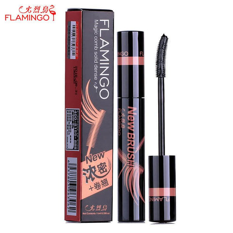 Mascara Brand FLAMINGO Magic And Stereo Comb Dense Lengthening Waterproof Easy to Wear Mascara - Girl Stylo