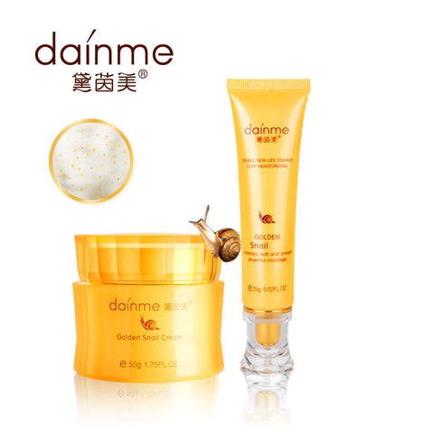 DAIYIMEI 24K Gold  VC Snail Essence Skin Care Set Whitening Moisturizing Facial Cream 50g+Dark Circle Serum Cream 35g 2pcs/set - Girl Stylo