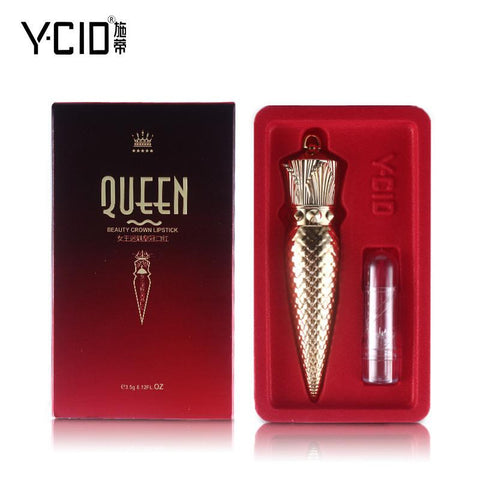 YCID QUEEN Value Pack 2pcs/lot A Luxurious Queen Scepter Matte Lipstick + A Small Color Lipstick Makeup Sharp Tapered Batom Lip Stick - Girl Stylo