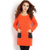 Autumn Long-sleeve Basic Sweater O-Neck Women Dresses Female Plus Size women clothing Winter Casual sexy Dress brand L-4XL - Girl Stylo