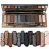 High Quality 12 Colors NK SMOKY Eyeshadow Palette Natural Eye Shadow With Double Brush Makeup Set Cosmetics - Girl Stylo