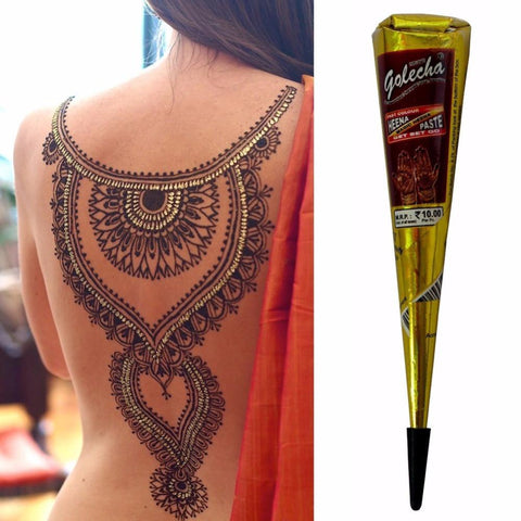 New Arrival Mini Natural Indian Tattoo Henna Paste for Body Drawing 25gram Black Henna - Girl Stylo