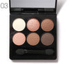 NYN High Qualtiy 6 Colors Diamond Pigment Makeup Eyeshadow Palette - Girl Stylo