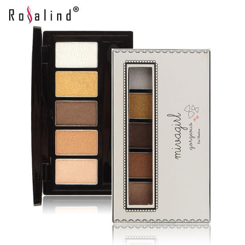 Brand Miva Girl 5 Colors Mineral Matte Shimmer Brand Eyeshadow Palette Eye Shadow Shadows Eye Makeup Palette - Girl Stylo