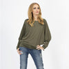 New Brand Cotton Long Batwing Sleeve Round Neck One Shoulder Causal winter T-shirt - Girl Stylo