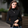 Women Winter Shirts Brand Long Sleeves Solid High Collar Pullover/Wild Section Bottoming Shirt - Girl Stylo