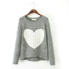 New Brand Fashion winter Women Heart Sweater Irregular Kitting pullover - Girl Stylo