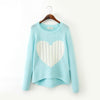 New Brand Fashion winter Women Heart Sweater Irregular Kitting pullover - Girl Stylo