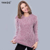 Fashionable Brand Autumn and Winter Warm O-Neck Women Pullover Long Sleeve Casual Loose Sweater - Girl Stylo