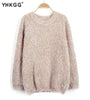 Fashionable Brand Autumn and Winter Warm O-Neck Women Pullover Long Sleeve Casual Loose Sweater - Girl Stylo