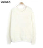 Fashionable Brand Autumn and Winter Warm O-Neck Women Pullover Long Sleeve Casual Loose Sweater - Girl Stylo