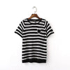 TOPSHOP short sleeve cdg play couple t shirt striped solid cotton tshirt embroidery heart high quality tee - Girl Stylo