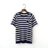 TOPSHOP short sleeve cdg play couple t shirt striped solid cotton tshirt embroidery heart high quality tee - Girl Stylo